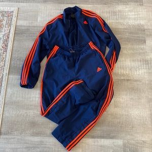 Adidas tracksuit size large top and bottom